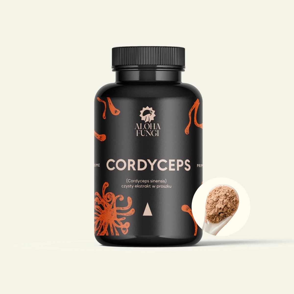 Cordyceps — opakowanie produktu Aloha Fungi