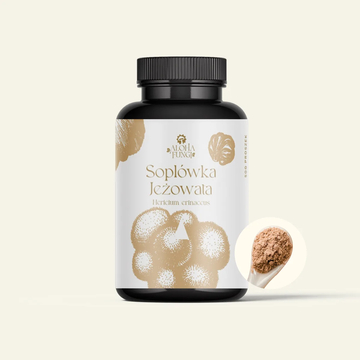 Lion's Mane — opakowanie produktu Aloha Fungi