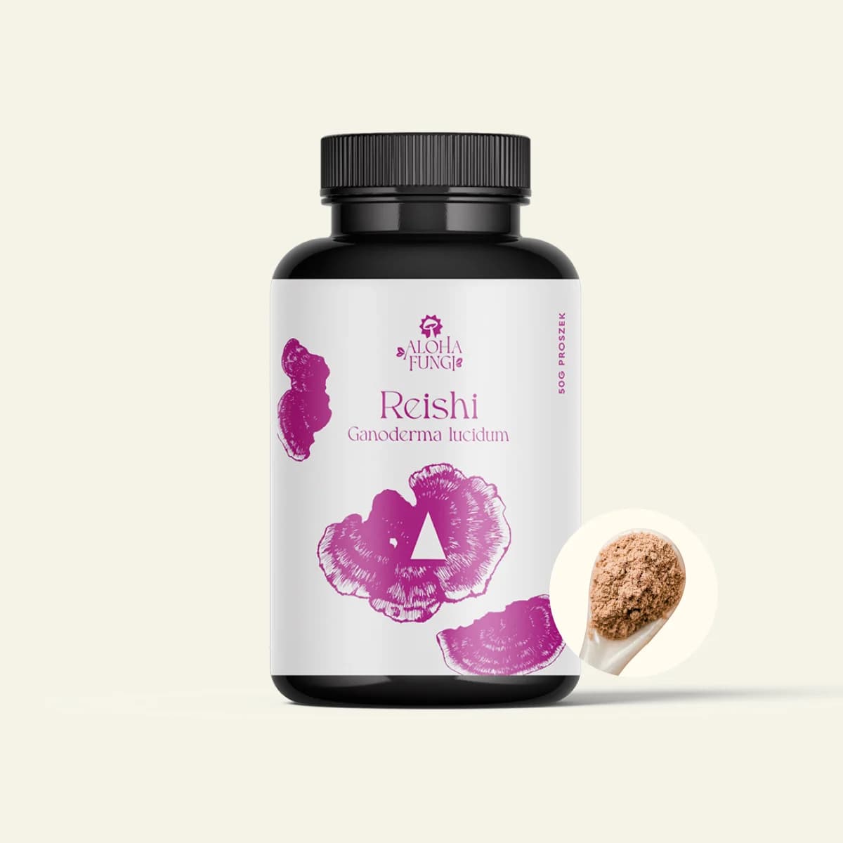 Reishi — opakowanie produktu Aloha Fungi