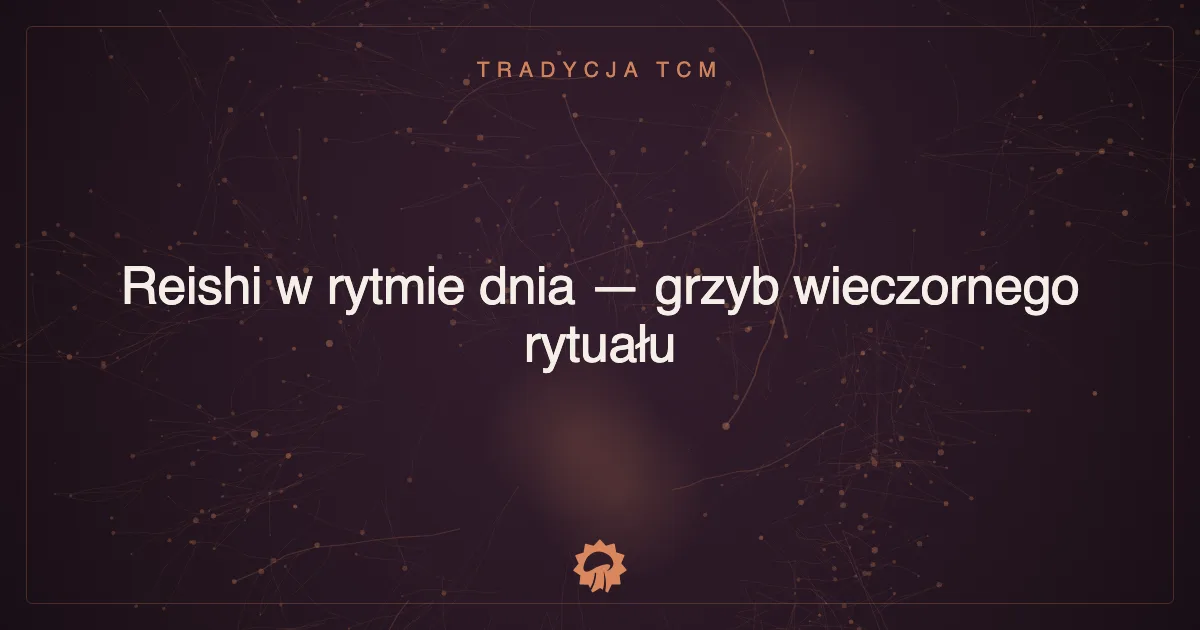 Reishi w rytmie dnia: grzyb wieczornego rytuału