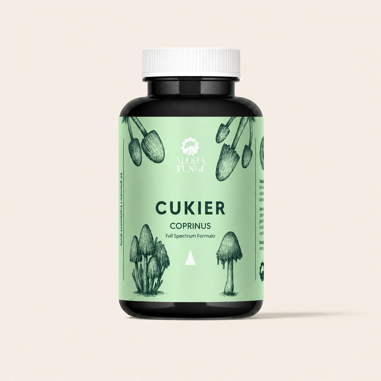 Coprinus, opakowanie produktu Aloha Fungi